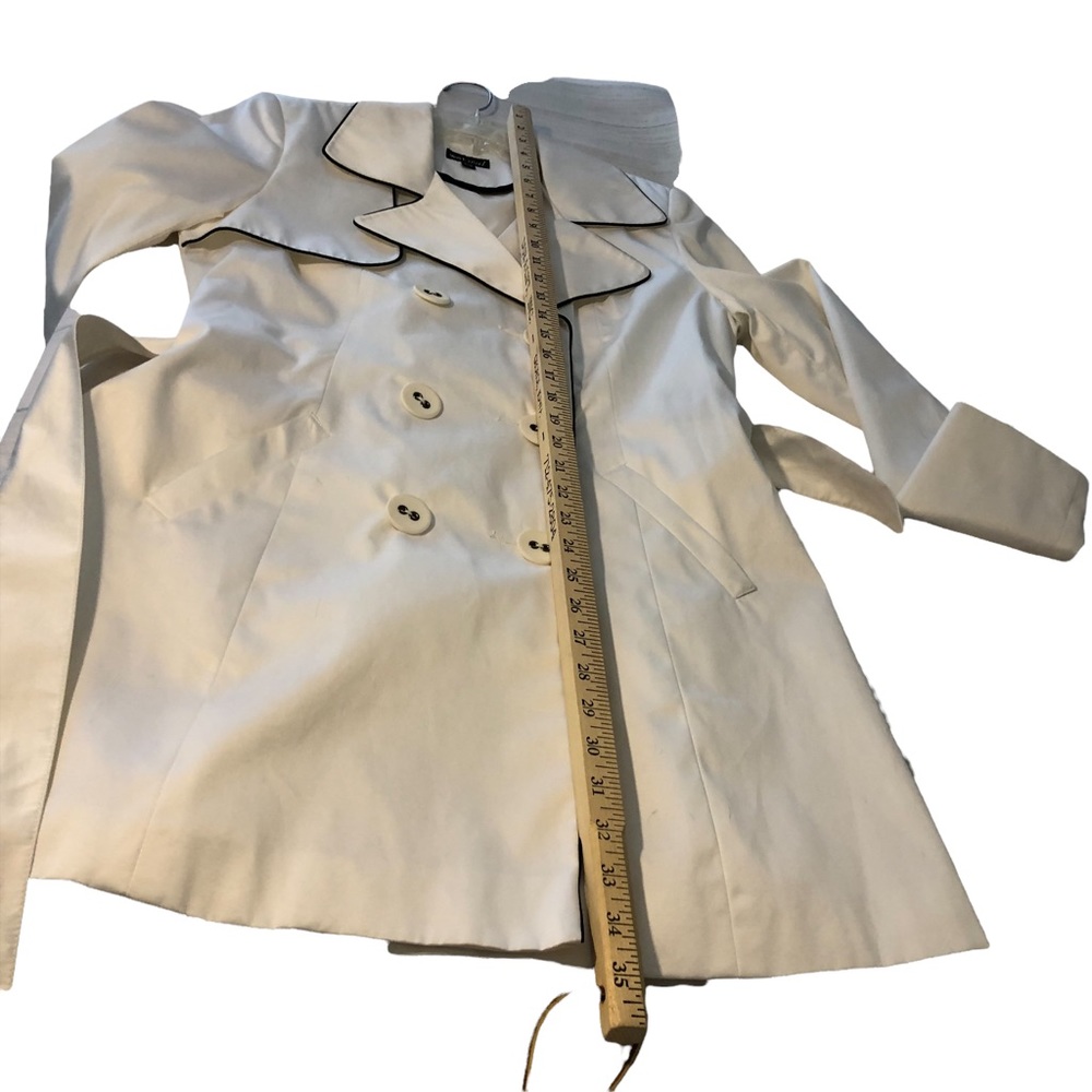 WET SEAL Women’s spring jacket black& white size L belted - Picture 6 of 6